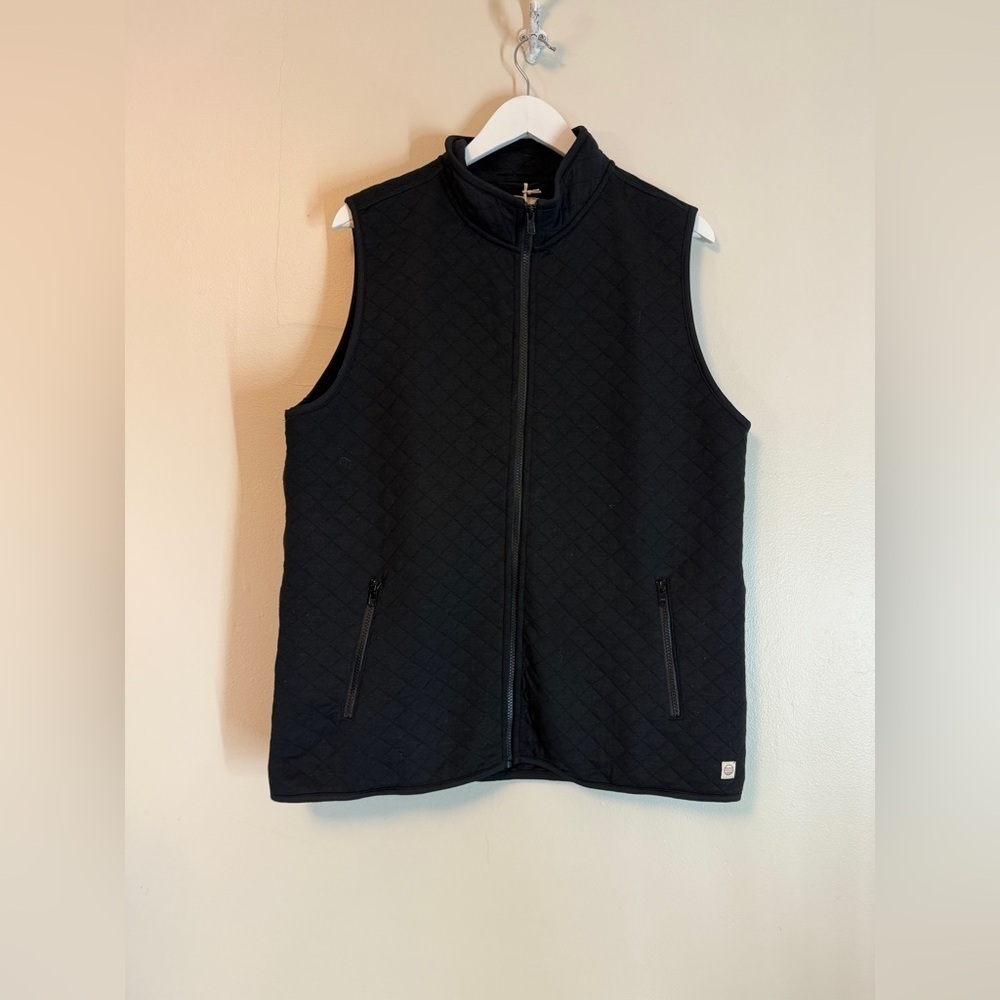 Marine Layer Corbet Vest L Black Quilted Zip Custom 2022 Amazon Branded NWT MENS